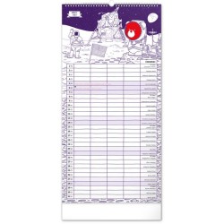 Rodinný plánovací kalendář TERIBEAR 2024, 21 x 42 cm