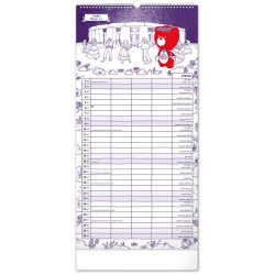 Rodinný plánovací kalendář TERIBEAR 2024, 21 x 42 cm