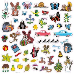 Poznámkový kalendář Krteček 2024, s 50 samolepkami, 30 x 30 cm