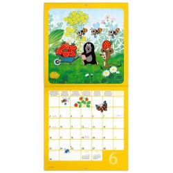 Poznámkový kalendář Krteček 2024, s 50 samolepkami, 30 x 30 cm