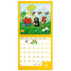 Poznámkový kalendář Krteček 2024, s 50 samolepkami, 30 x 30 cm