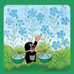 Poznámkový kalendář Krteček 2024, s 50 samolepkami, 30 x 30 cm