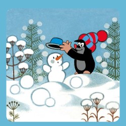 Poznámkový kalendář Krteček 2024, s 50 samolepkami, 30 x 30 cm