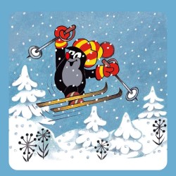 Poznámkový kalendář Krteček 2024, s 50 samolepkami, 30 x 30 cm