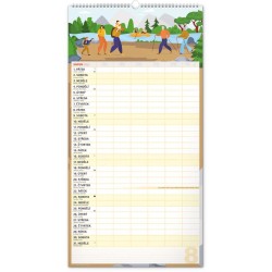 Nástěnný kalendář Rodinný plánovací XXL 2024, 33 x 64 cm