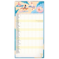 Nástěnný kalendář Rodinný plánovací XXL 2024, 33 x 64 cm