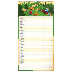 Nástěnný kalendář Rodinný plánovací XXL 2024, 33 x 64 cm