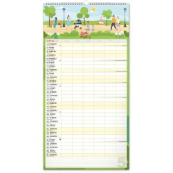 Nástěnný kalendář Rodinný plánovací XXL 2024, 33 x 64 cm