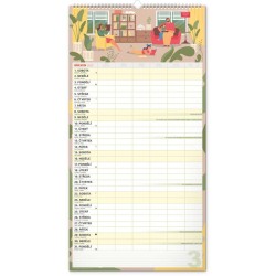 Nástěnný kalendář Rodinný plánovací XXL 2024, 33 x 64 cm