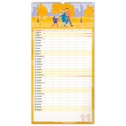 Nástenný kalendár Rodinný plánovací XXL 2024, 33 x 64 cm