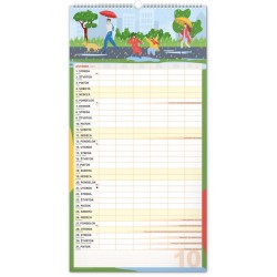 Nástenný kalendár Rodinný plánovací XXL 2024, 33 x 64 cm