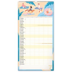 Nástenný kalendár Rodinný plánovací XXL 2024, 33 x 64 cm