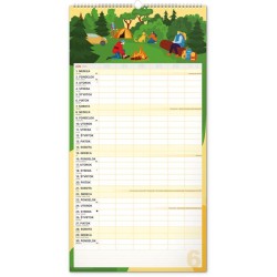 Nástenný kalendár Rodinný plánovací XXL 2024, 33 x 64 cm