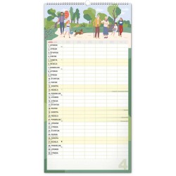 Nástenný kalendár Rodinný plánovací XXL 2024, 33 x 64 cm