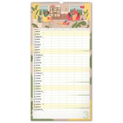 Nástenný kalendár Rodinný plánovací XXL 2024, 33 x 64 cm