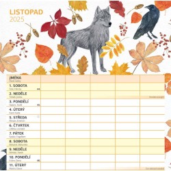 Rodinný plánovací kalendář 2024, 30 x 30 cm