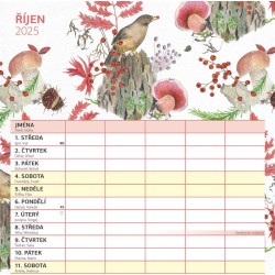 Rodinný plánovací kalendář 2024, 30 x 30 cm