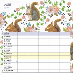 Rodinný plánovací kalendář 2024, 30 x 30 cm