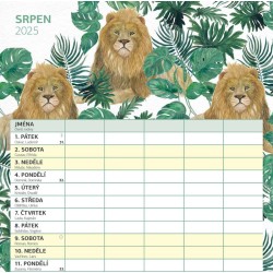 Rodinný plánovací kalendář 2024, 30 x 30 cm