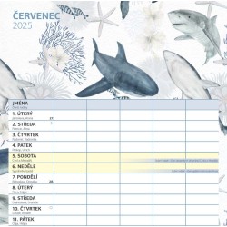 Rodinný plánovací kalendář 2024, 30 x 30 cm