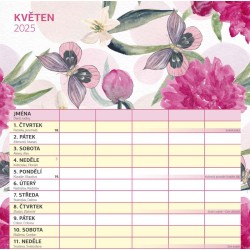 Rodinný plánovací kalendář 2024, 30 x 30 cm