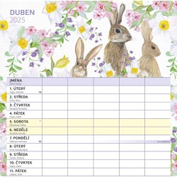 Rodinný plánovací kalendář 2024, 30 x 30 cm