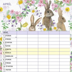 Rodinný plánovací kalendár 2024, 30 x 30 cm