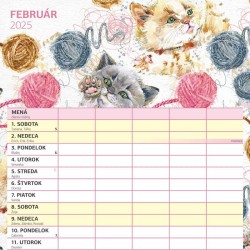 Rodinný plánovací kalendár 2024, 30 x 30 cm