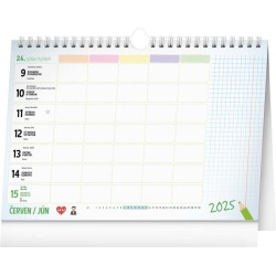 Školní plánovací kalendář s háčkem 2024, 30 x 21 cm