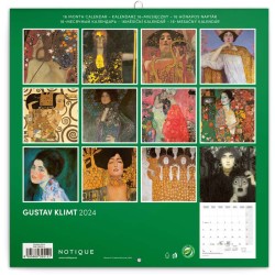 Poznámkový kalendář Gustav Klimt 2024, 30 x 30 cm