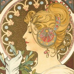 Poznámkový kalendář Alfons Mucha 2024, 30 x 30 cm