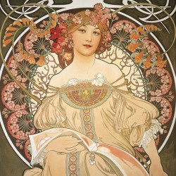 Poznámkový kalendář Alfons Mucha 2024, 30 x 30 cm