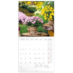 Poznámkový kalendář Zahrady 2024, 30 x 30 cm