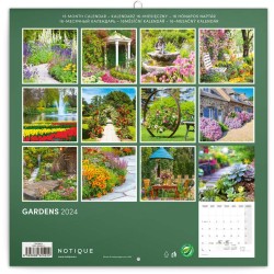 Poznámkový kalendář Zahrady 2024, 30 x 30 cm