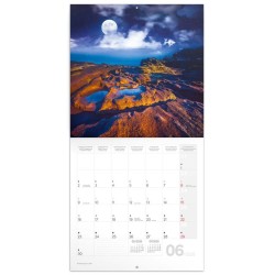 Poznámkový kalendář Měsíc 2024, 30 x 30 cm