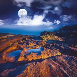 Poznámkový kalendář Měsíc 2024, 30 x 30 cm