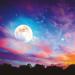 Poznámkový kalendář Měsíc 2024, 30 x 30 cm