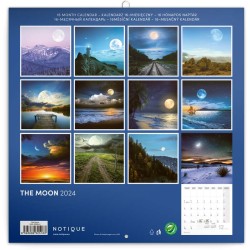 Poznámkový kalendář Měsíc 2024, 30 x 30 cm
