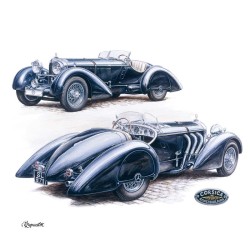 Poznámkový kalendář Classic Cars - Václav Zapadlík, 2024, 30 x 30 cm