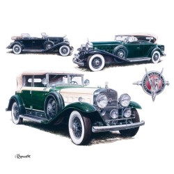 Poznámkový kalendář Classic Cars - Václav Zapadlík, 2024, 30 x 30 cm