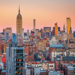 Poznámkový kalendář New York 2024, 30 x 30 cm