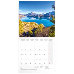 Poznámkový kalendář Alpy 2024, 30 x 30 cm