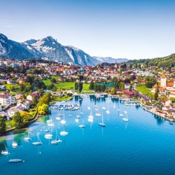 Poznámkový kalendář Alpy 2024, 30 x 30 cm