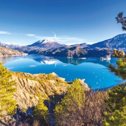 Poznámkový kalendář Alpy 2024, 30 x 30 cm