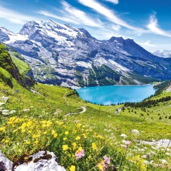 Poznámkový kalendář Alpy 2024, 30 x 30 cm