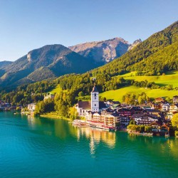 Poznámkový kalendář Alpy 2024, 30 x 30 cm