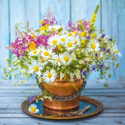 Poznámkový kalendář Květiny 2024, 30 x 30 cm