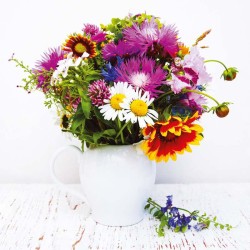 Poznámkový kalendář Květiny 2024, 30 x 30 cm