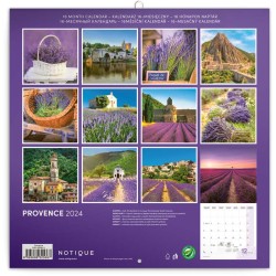 Poznámkový kalendář Provence 2024, voňavý, 30 x 30 cm