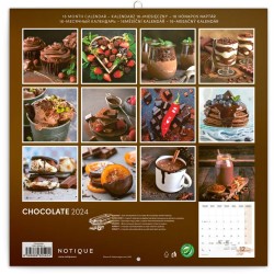 Poznámkový kalendář Čokoláda 2024, voňavý, 30 x 30 cm